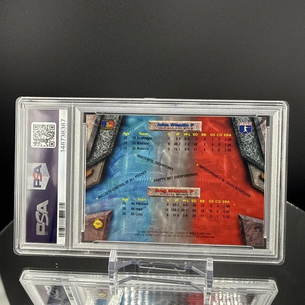 1994 Bowman's Best #101 Greg Maddux / John Wasdin Dual Card – PSA 8 NM